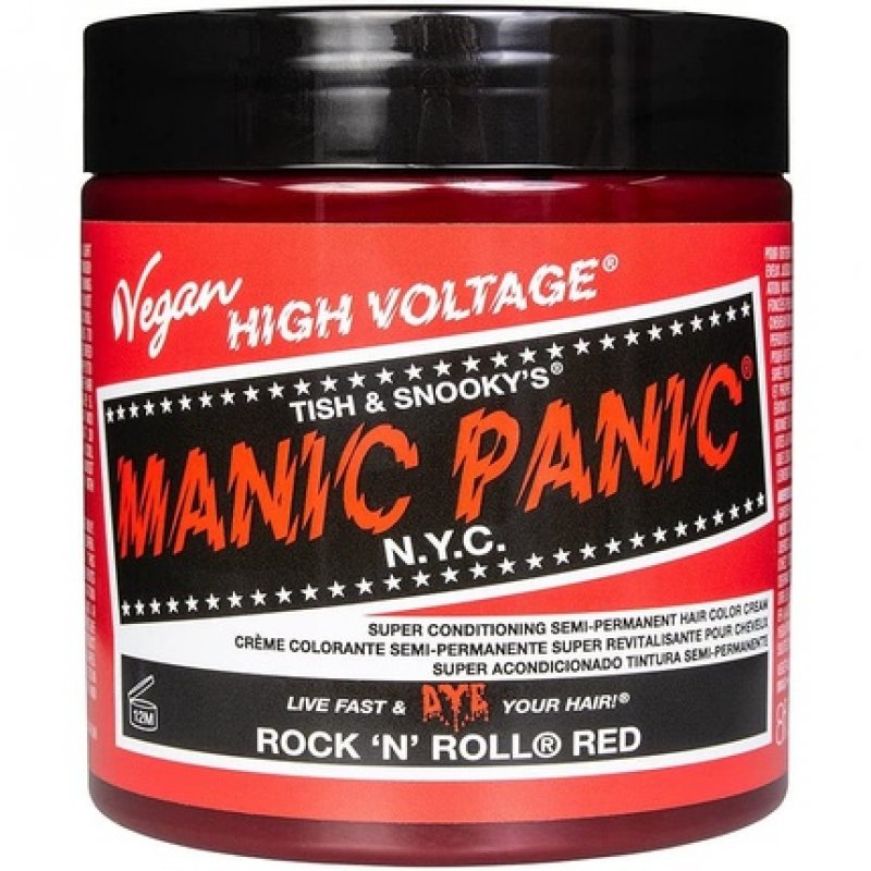 Manic Panic High Voltage Classic Cream Formula Hair Dye Rock 'N' Roll Red 8oz - 237g