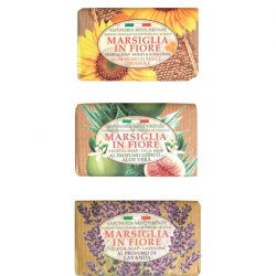 Saponeria Nesti Firenze Marsiglia in Fiore Natural Soap 4.4 Ounces 125gr - Set of 3