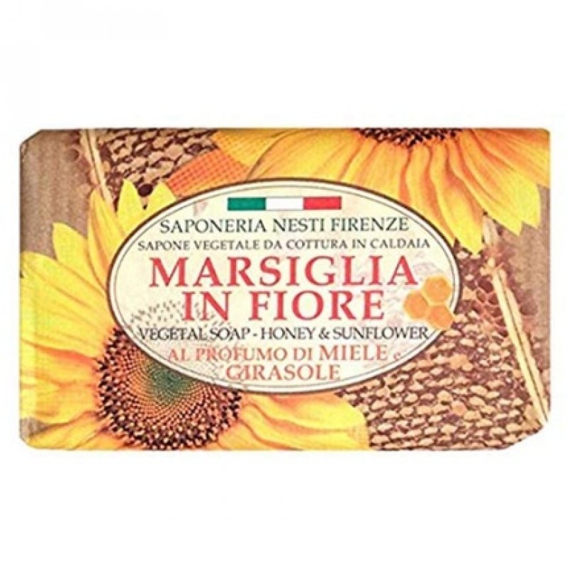 Saponeria Nesti Firenze Marsiglia in Fiore Natural Soap 4.4 Ounces 125gr - Set of 3