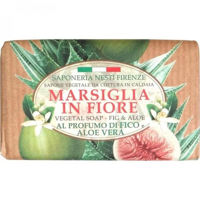 Saponeria Nesti Firenze Marsiglia in Fiore Natural Soap 4.4 Ounces 125gr - Set of 3