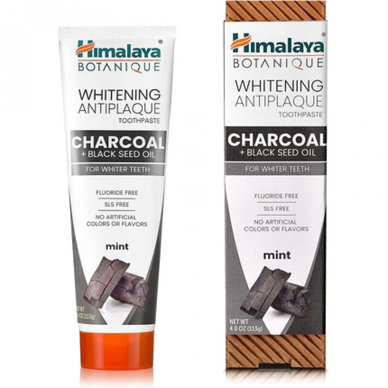 Himalaya Whitening Antiplaque Toothpaste with Charcoal and Black Seed Oil 4.0oz 113g