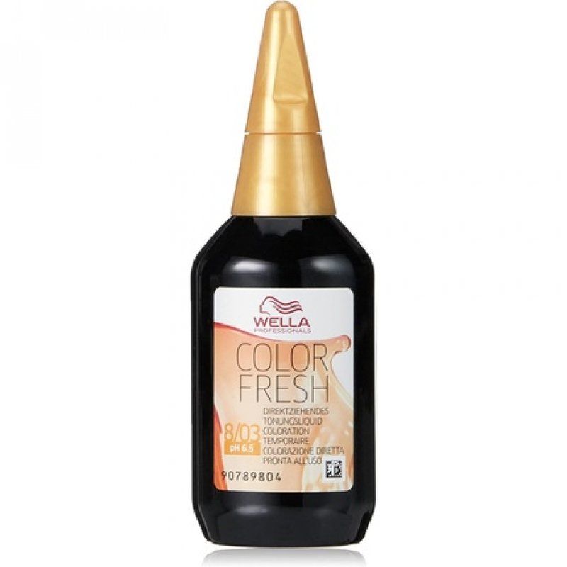Wella Colour Fresh Semi-Permanent Hair Colour 8/03 Light Natural Gold 75ml