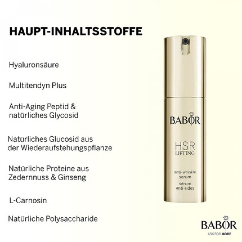 BABOR HSR LIFTING Serum Anti-Aging with Hyaluronic Acid and Panthenol 30ml