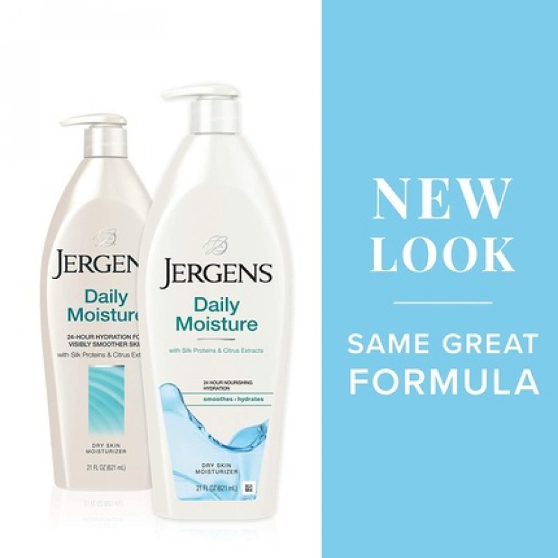 Jergens Daily Moisture Dry Skin Moisturizer with Hydralucence Blend Silk Proteins and Citrus Extract 21 Fl Oz