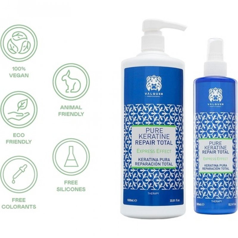 Professional Valquer Keratin Pure for Full Hair Repair - Sulfate, Silicone, and Salt Free - Express Effect
