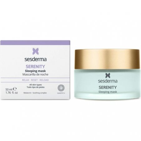 Sesderma Serenity Overnight Mask Provides Glowing Effect on Face Neck and Décolleté 50ml