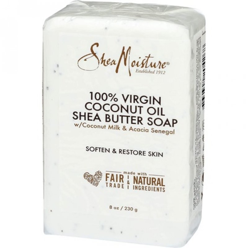 Shea Moisture 100% Virgin Coconut Oil Shea Butter Soap for Unisex 8oz Bar Soap