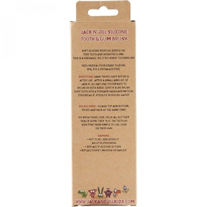 Jack N' Jill Kids Stage 3 Silicone Tooth and Gum Brush - Double-Sided Brush for Whole Mouth Cleaning - Gentle on Tiny