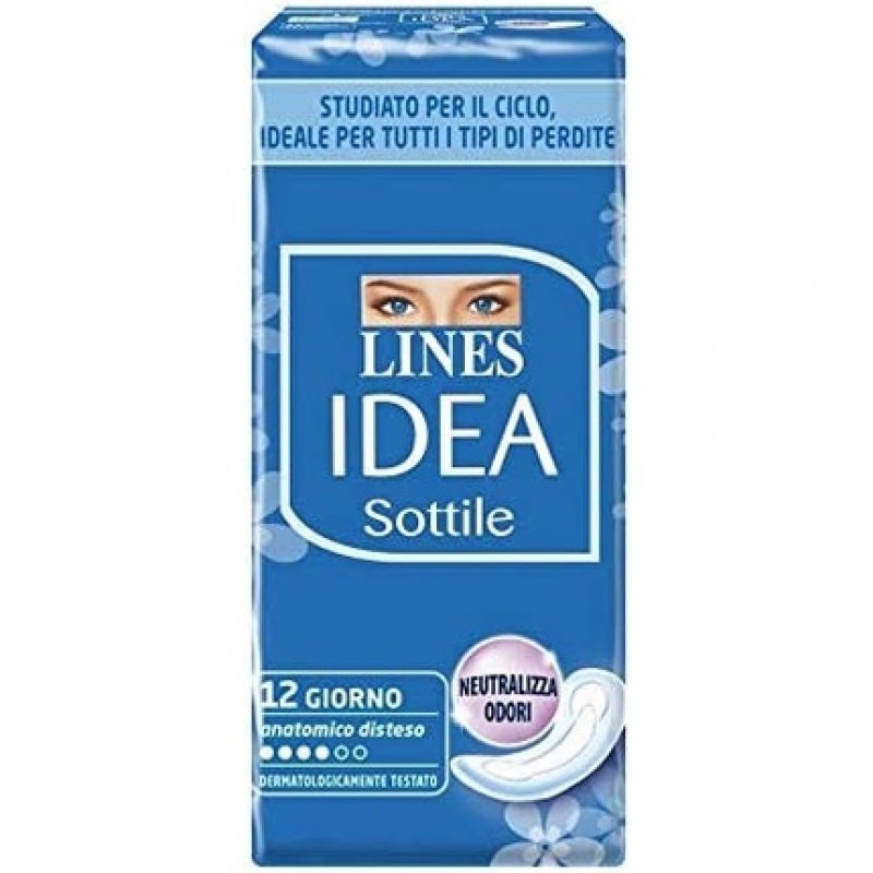 Idea Sottile Anatomical Day Absorbent 12 Pack
