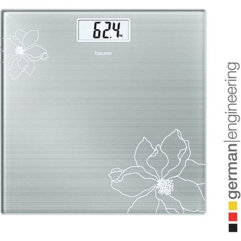 Beurer GS 10 Glass Scale with Glitter Effect and Easy-to-Read LCD Display - 1 Count
