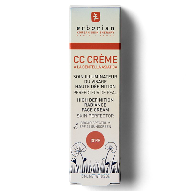 Erborian CC Cream with Centella Asiatica Lightweight Skin Perfector Tinted Moisturiser and Brightening Face Cream Fair