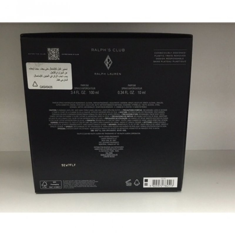 Ralph's Club By Ralph Lauren Men's 2pc Gift Set 3.4 Oz 0.34 Oz Parfum Spray