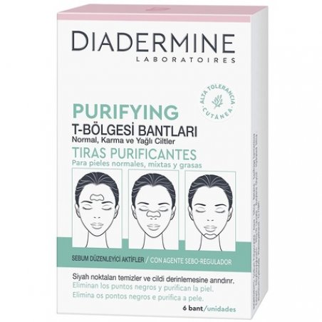 Diadermine Cleansing Strips for Normal and Combination Skin - Removes Blackheads - 6 Strips Pack