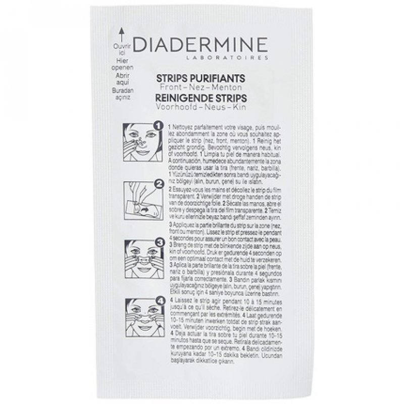 Diadermine Cleansing Strips for Normal and Combination Skin - Removes Blackheads - 6 Strips Pack