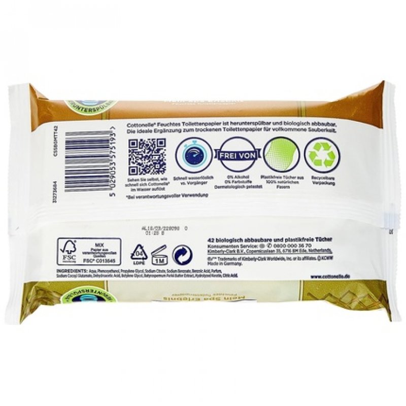 Cottonelle Moist My Spa Experience with a Touch of Cashmere & Shea Butter with Gentle Scent 42 Tissues