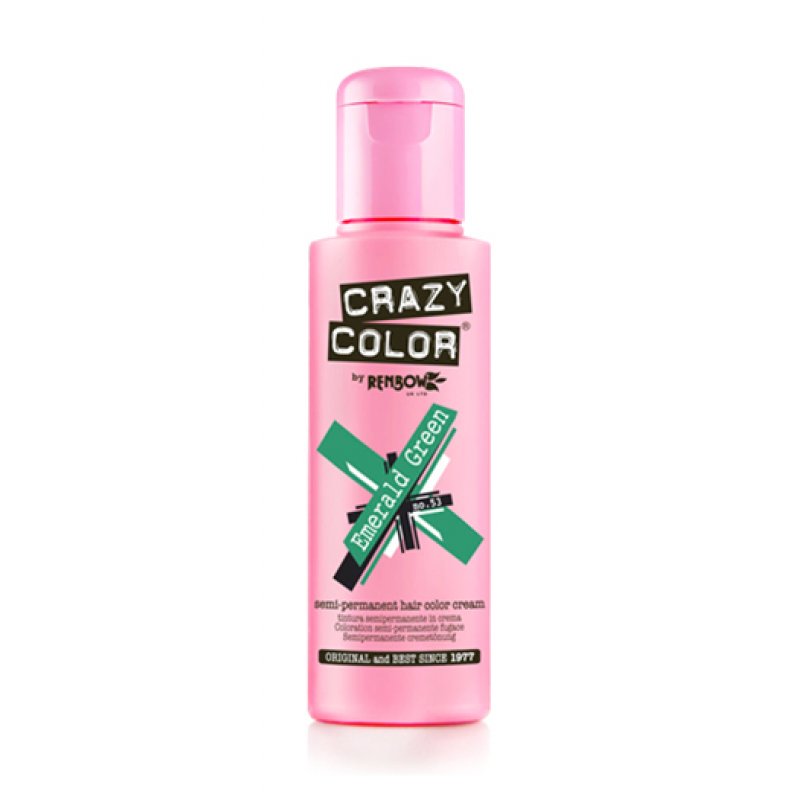 Crazy Colour Semi Permanent Hair Dye 100ml Emerald Green