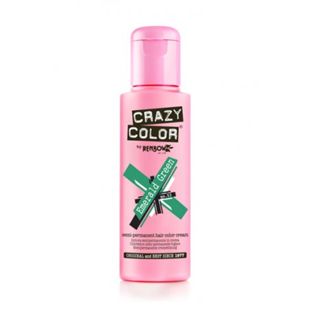 Crazy Colour Semi Permanent Hair Dye 100ml Emerald Green