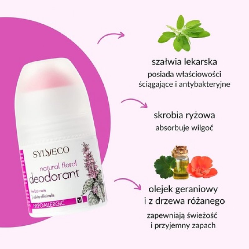 SYLVECO Natural Floral Deodorant Roll-on 50ml