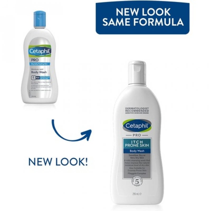 Cetaphil Pro Itch Prone Skin Body Wash 295ml with Shea Butter - Vegan Friendly