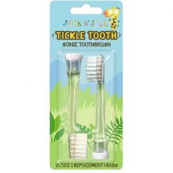 Jack N' Jill Kids Tickle Tooth Sonic Electric Toothbrush Replacement Heads Extra Soft Bristles - Pack of 2