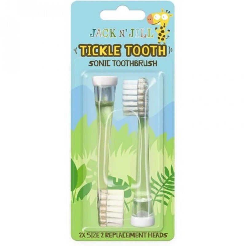 Jack N' Jill Kids Tickle Tooth Sonic Electric Toothbrush Replacement Heads Extra Soft Bristles - Pack of 2
