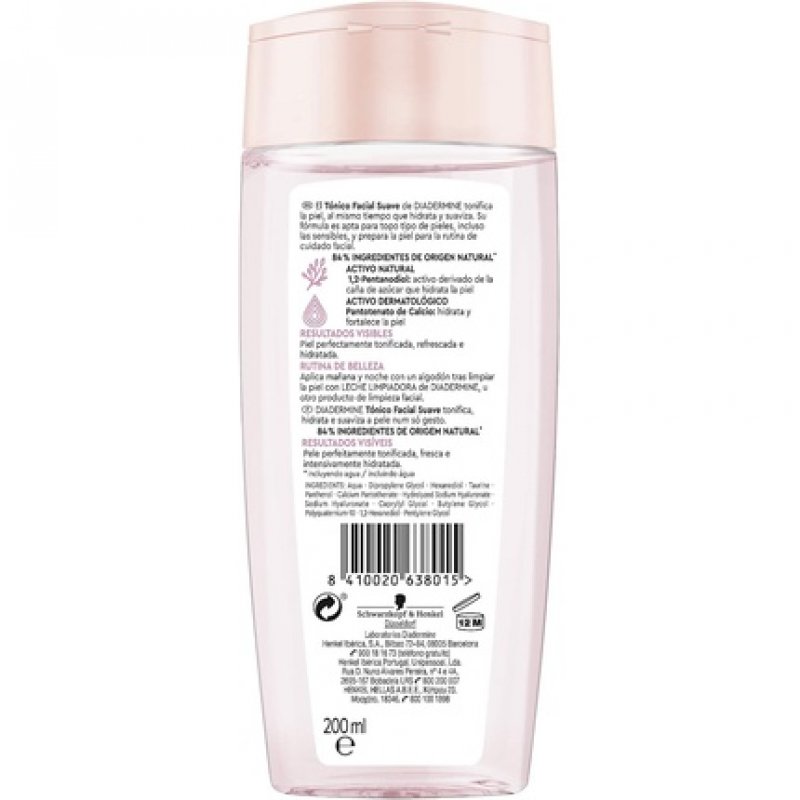 Diadermine Gentle Facial Toner 200ml Refresh Moisturise Soften for All Skin Types