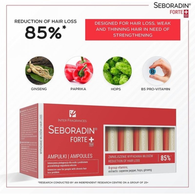 Seboradin Forte Hair Growth Serum Ampoules 5.5ml - Pack of 14