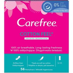 Carefree Cotton Feel Normal Panty Liners 56 Count