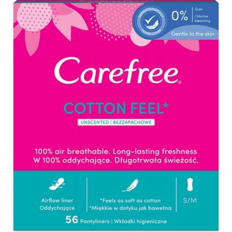 Carefree Cotton Feel Normal Panty Liners 56 Count