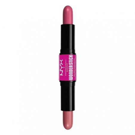 NYX Professional Makeup Wonder Stick Blush with Hyaluronic Acid and Moisturizing Blendable Texture Light Peach and Baby