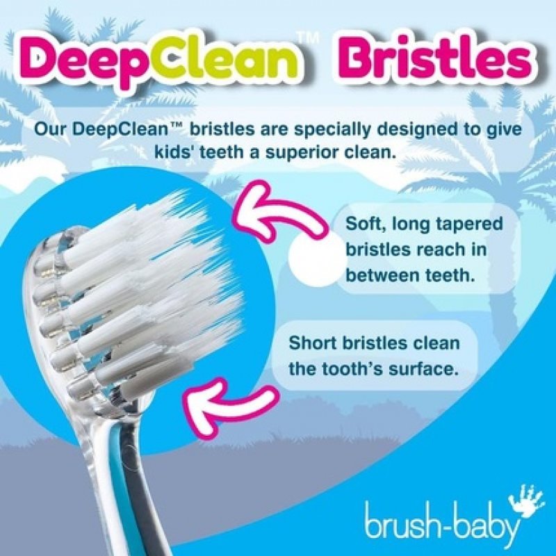 Brush Baby KidzSonic Toddler and Kid Electric Toothbrush for Ages 2-9 - Disco Lights, Gentle Vibration, and Smart Timer