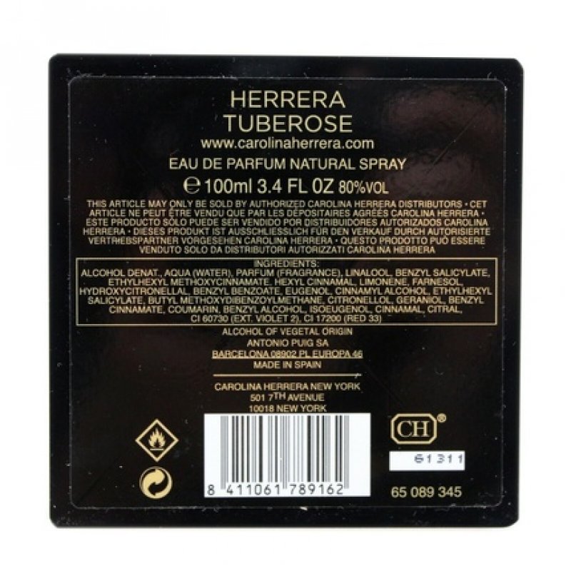 Carolina Herrera Tuberose Eau de Parfum Spray 100ml