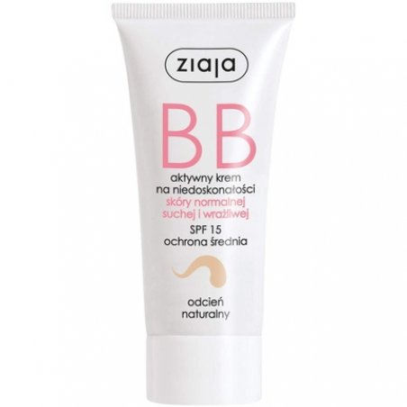 Ziaja BB Cream for Normal, Dry, and Sensitive Skin - Natural Tint 50ml