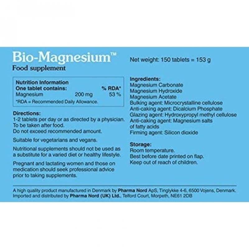 Pharma Nord Bio-Magnesium 150 Tablets