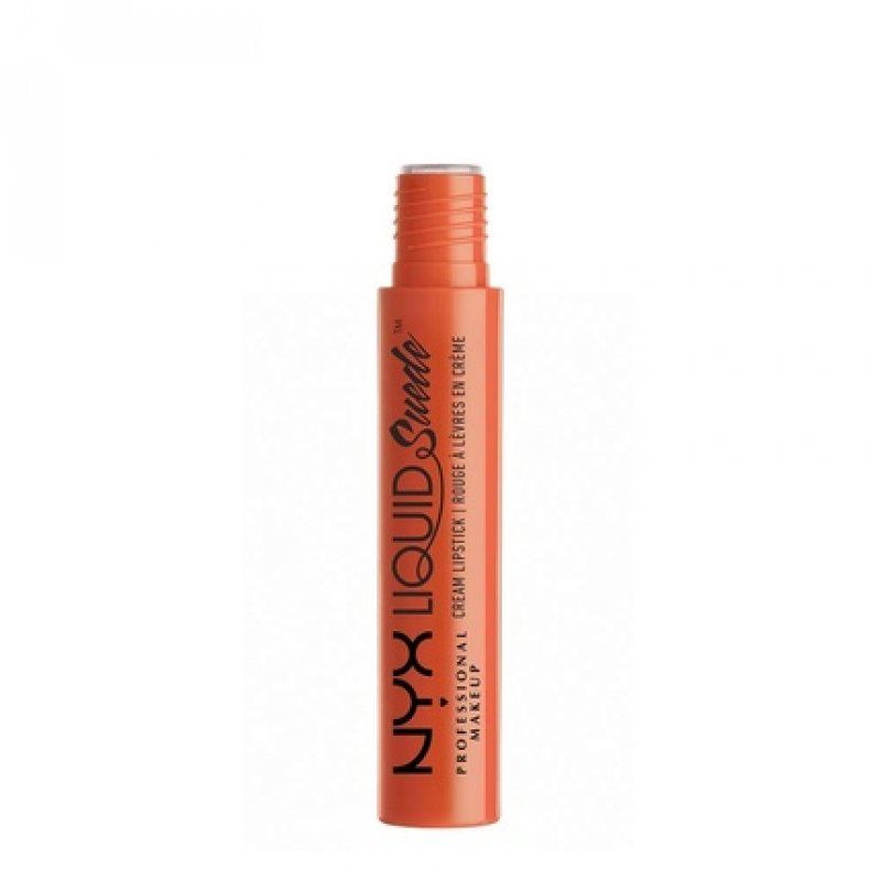 NYX Professional Makeup Liquid Suede Cream Lipstick Foiled Again Bright Peachy Orange