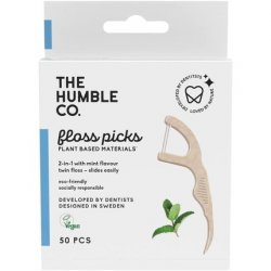 The Humble Co. Plant Based Floss Picks Fresh Mint Eco-Friendly Vegan for Your Everyday Oral Care Dentist Approved