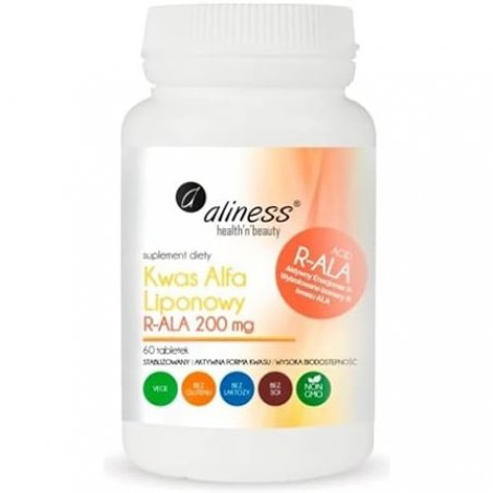 Aliness Alpha Lipoic Acid ALA 200mg 60 Tablets