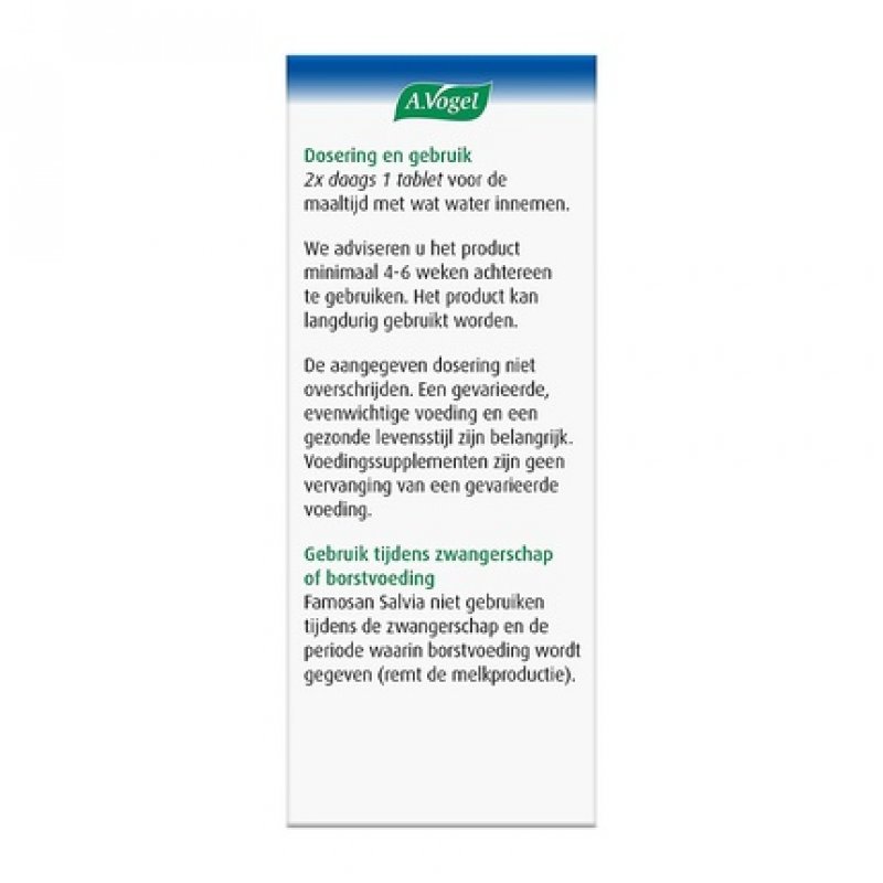 A Vogel Famosan Sage 60 Tablets