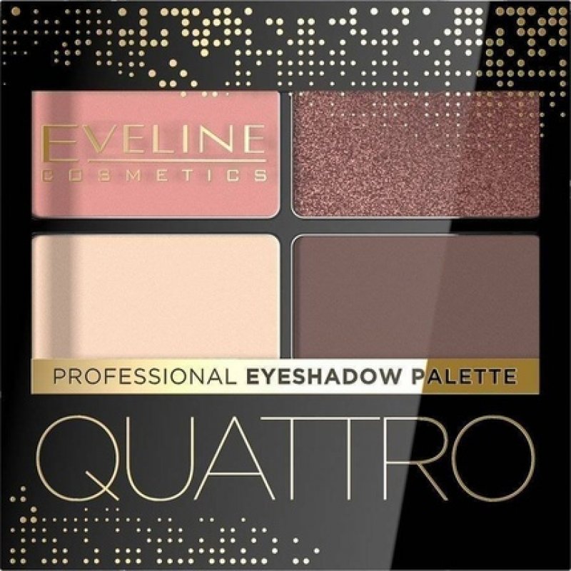 Eveline Quattro Professional Eyeshadow Palette with Eyeshadow Applicator 06 3.2g