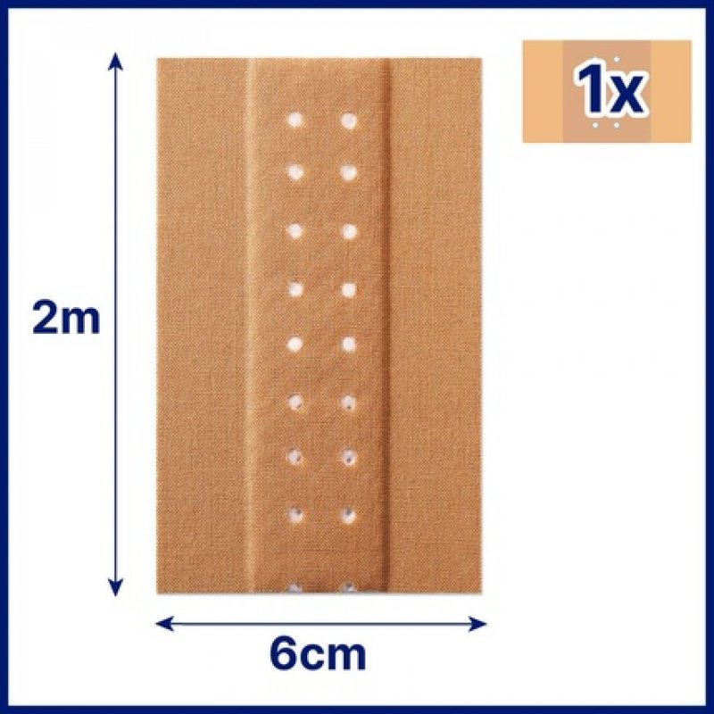 Hansaplast Classic Plaster 2m x 6cm with Extra Strong Adhesive and Bacteria Shield