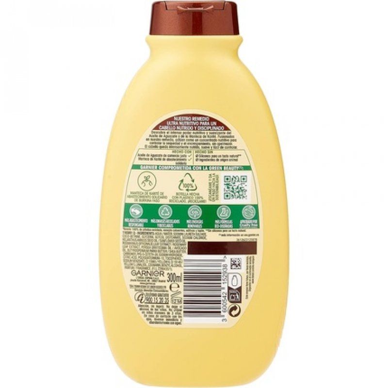 Garnier Original Remedies Shampoo with Avocado Oil and Shea Butter for Rebellious and Dry Hair 300ml