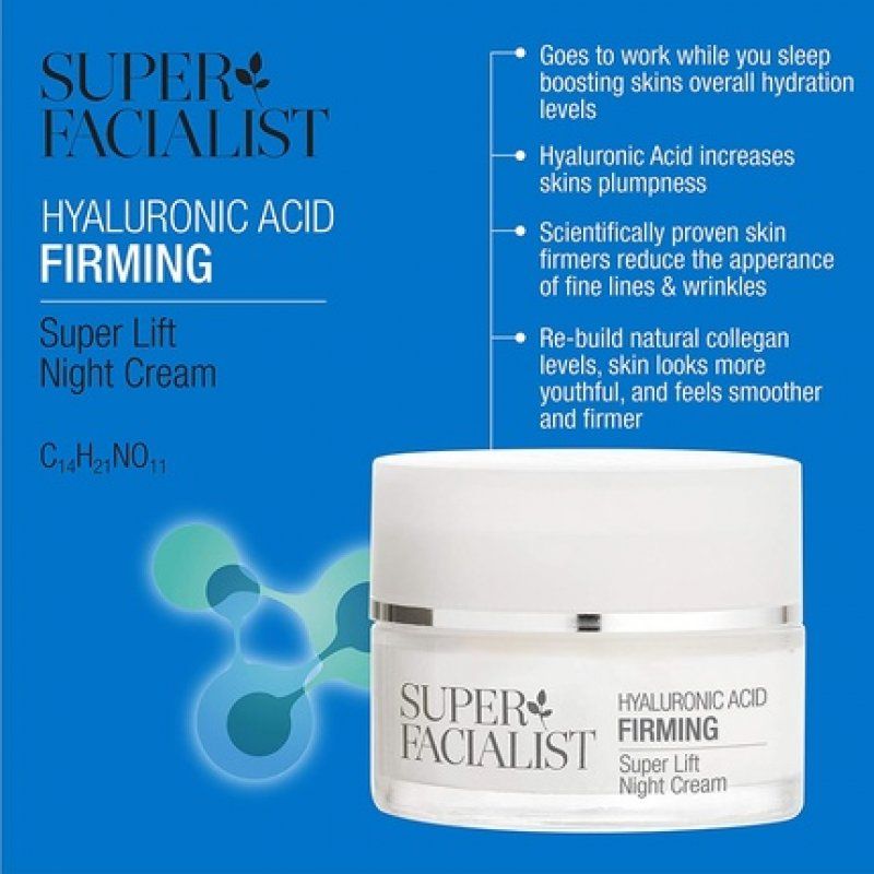 Super Facialist Hyaluronic Acid Super Lift Night Cream 50ml Anti-Aging Cream