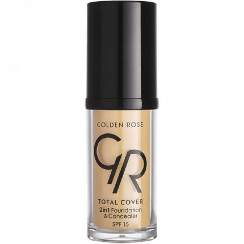 Golden Rose Total Cover 2 in 1 SPF15 Foundation and Concealer 03 Almond