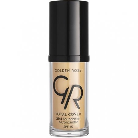 Golden Rose Total Cover 2 in 1 SPF15 Foundation and Concealer 03 Almond