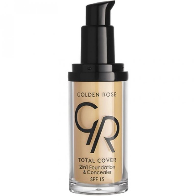 Golden Rose Total Cover 2 in 1 SPF15 Foundation and Concealer 03 Almond