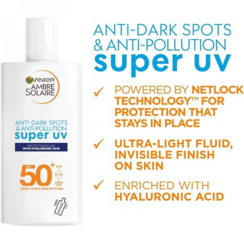 Garnier Ambre Solaire Anti-Dark Spots & Anti-Pollution Protection Fluid SPF50 40ml