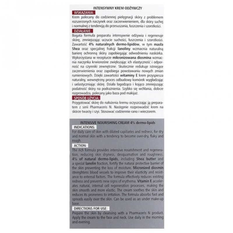 Dr Irena Eris Pharmaceris Nutri-Capilaril Intensive Nourishing Cream