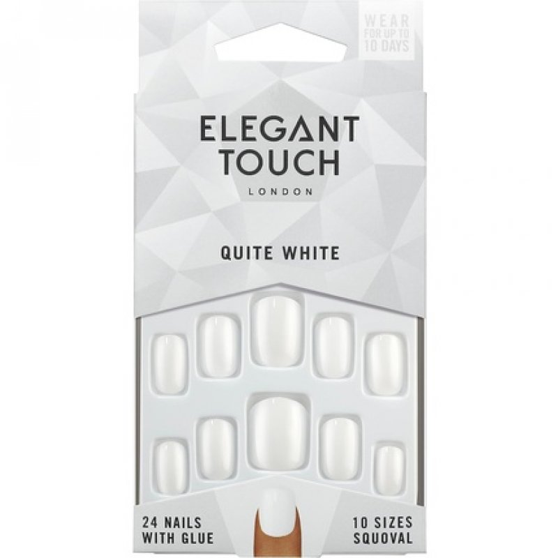 Elegant Touch Core Colour Nails Quite White 24 Count