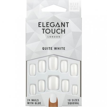 Elegant Touch Core Colour Nails Quite White 24 Count