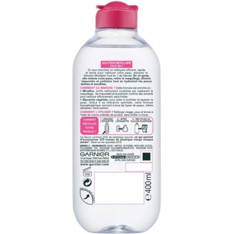 Garnier All-in-1 Micellar Cleansing Water for Dry and Sensitive Skin 400ml